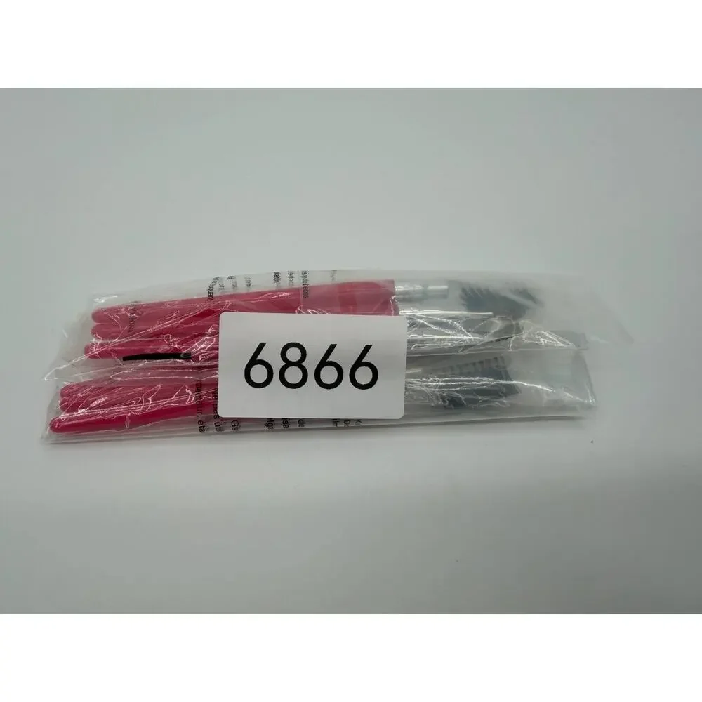 Lancome Makeup Brush Set Pink Set of 2 Eyelash Comb Brow Lip Brush